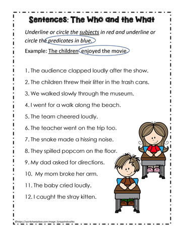 Subject-and-predicate-worksheet-4 Worksheets