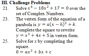 complete the square worksheet