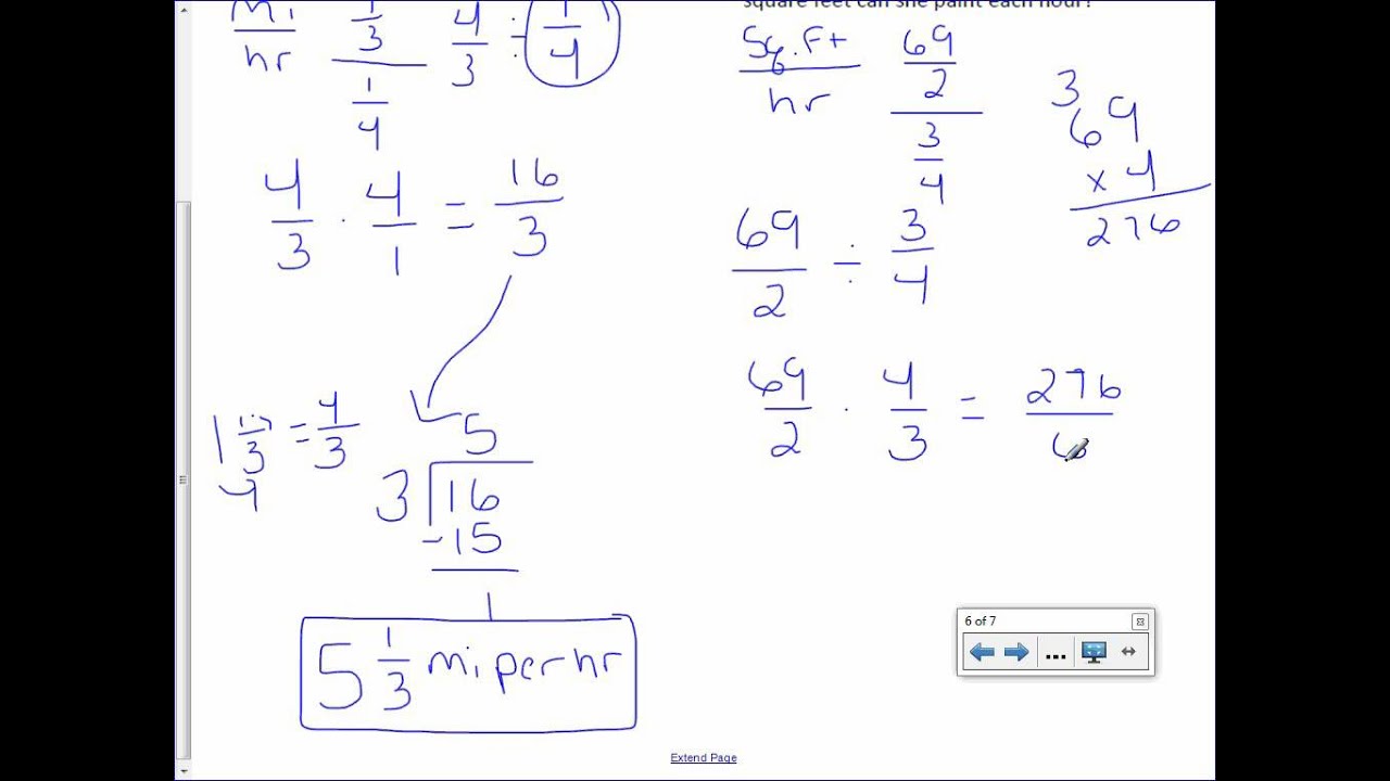 7th Grade 1-2: Complex Fractions and Unit Rates