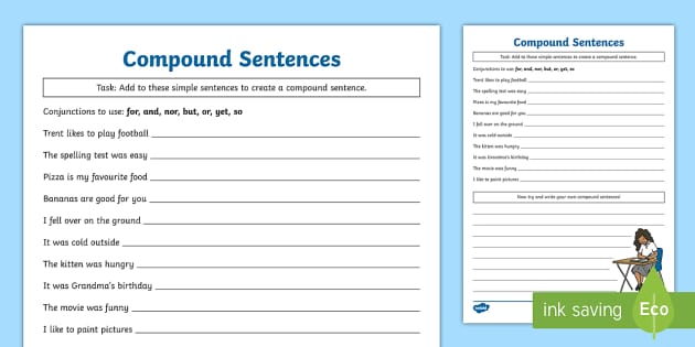 complex sentences worksheet 3rd grade