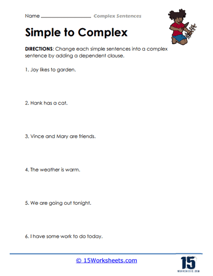 Complex Sentences Worksheets - 15 Worksheets Library