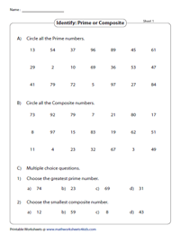 composite and prime numbers worksheet