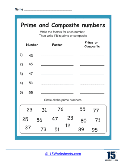 Prime and Composite Numbers Worksheets - 15 Worksheets Library