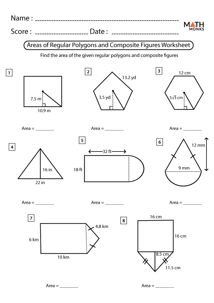 composite area worksheet pdf