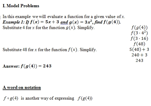 Composition of Functions of worksheet (pdf) and Answer Key. 25 ...