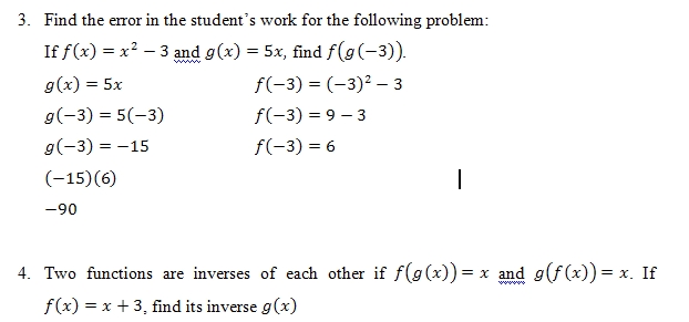 Composition of Functions of worksheet (pdf) and Answer Key. 25 ...
