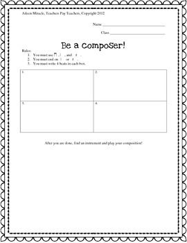 Composition worksheet freebie by Aileen Miracle worksheets library
