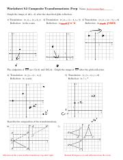compositions of transformations worksheet answers