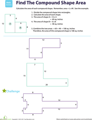 compound areas worksheet