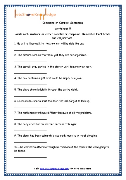 Grade 4 English Resources Printable Worksheets Topic: Simple ...