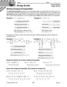 compound inequalities worksheet answers