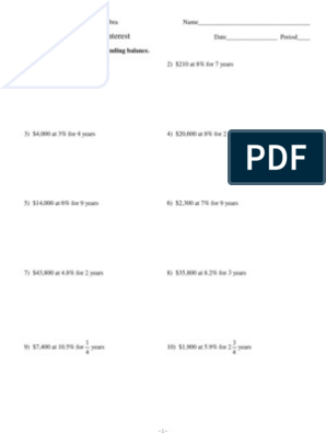 Simple and Compound Interest | Download Free PDF | Processes ...
