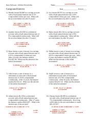 compound interest worksheet kuta