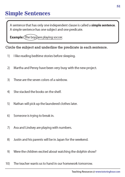 compound sentence worksheet 3rd grade