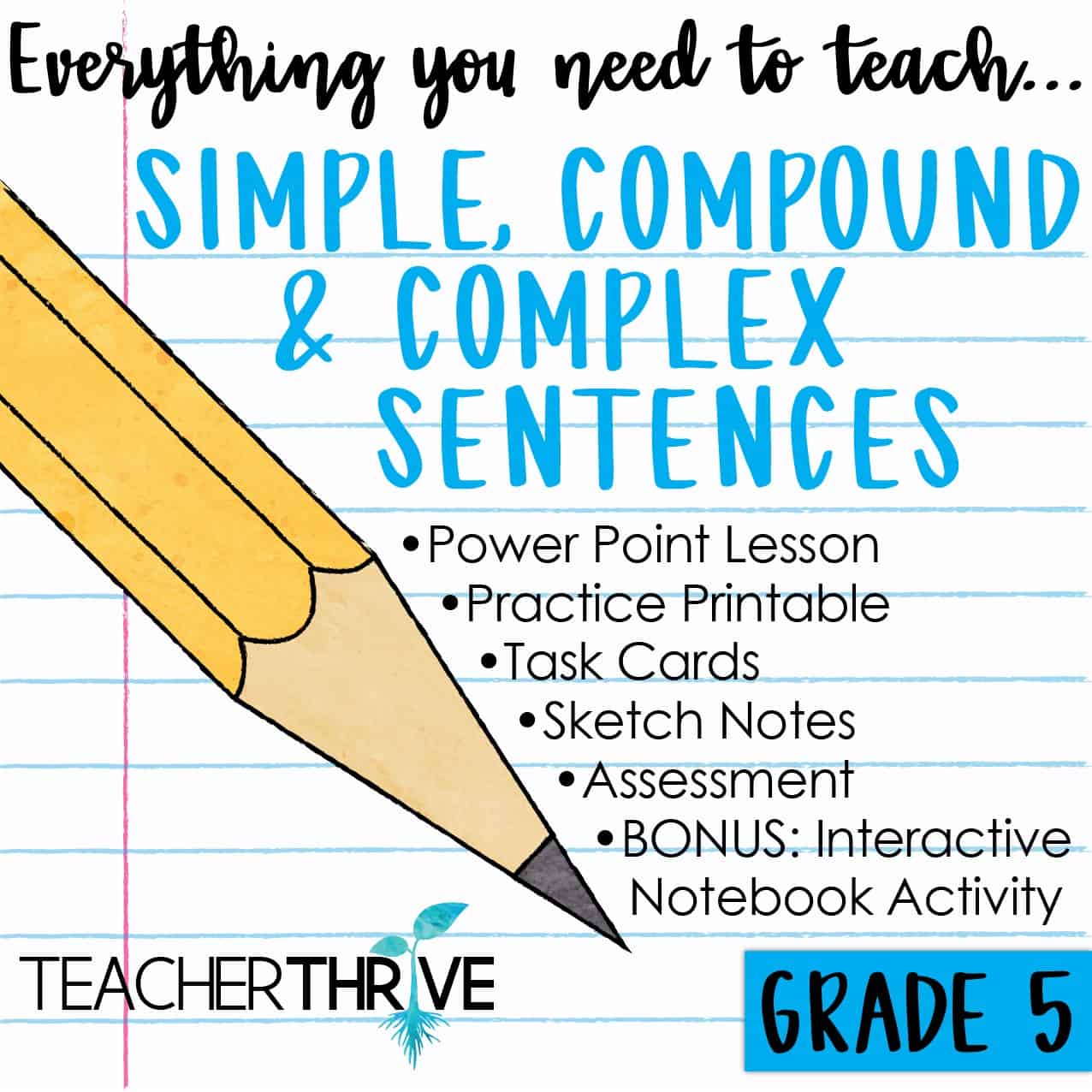 Fifth Grade Grammar: Simple, Compound &  Complex Sentences