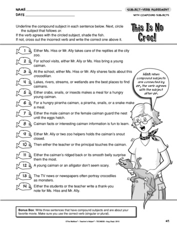 compound subject verb agreement worksheet