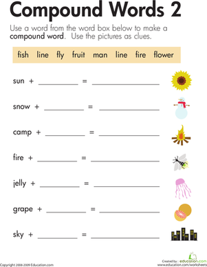 Word Addition: Compound Words 2 | Worksheet 