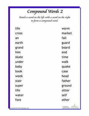 Compound Words | Worksheet 