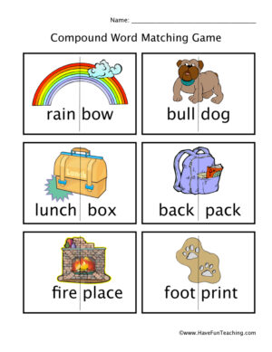 compound words worksheet preschool