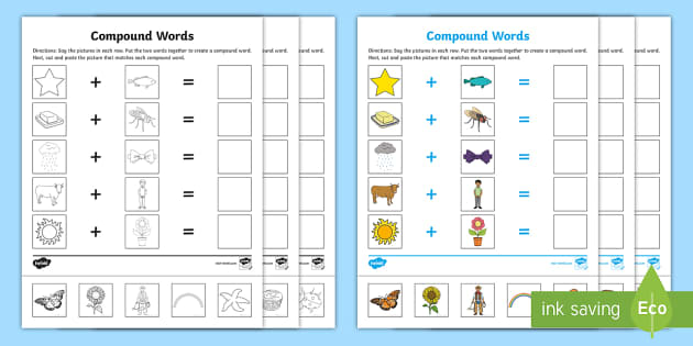 compound words worksheet preschool