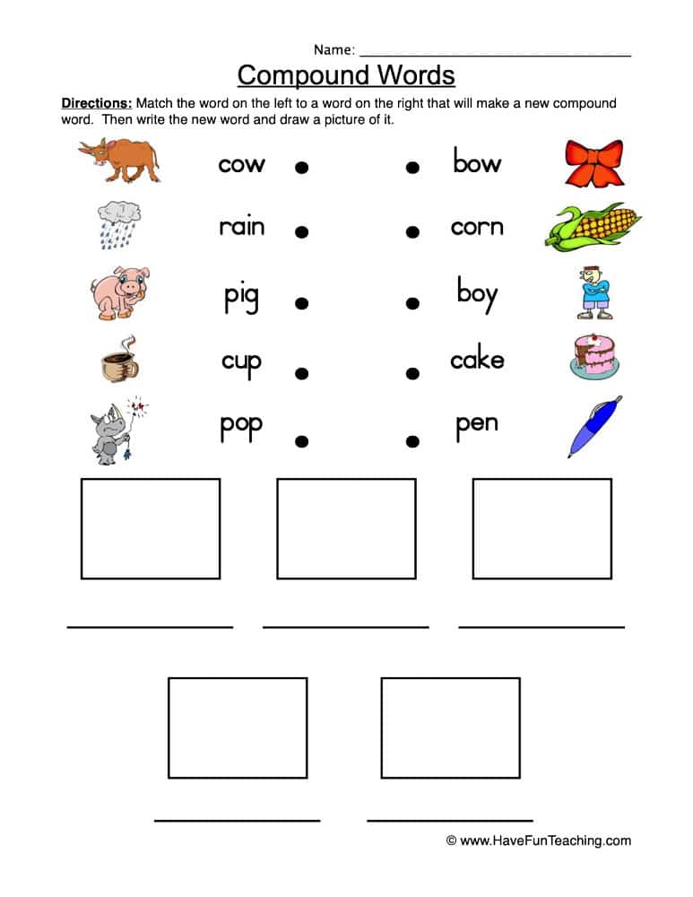compound words worksheet