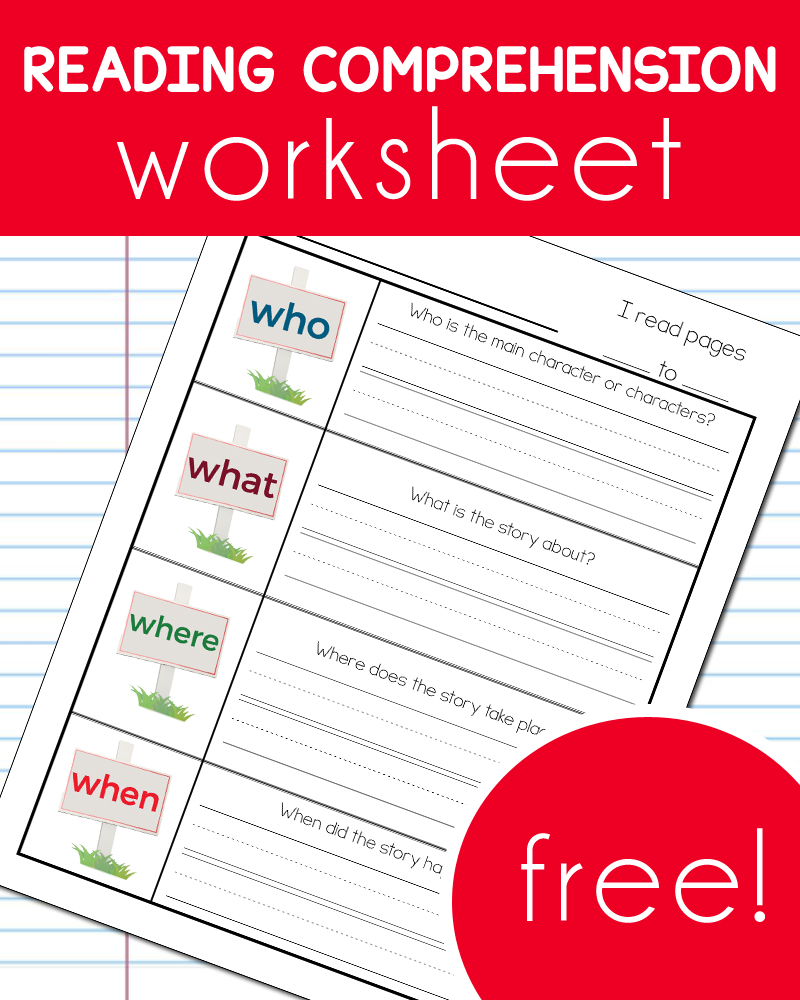comprehension skills worksheet