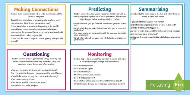 Comprehension Skills | Teacher Prompt Cards | Twinkl