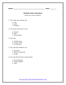 Reading Comprehension Worksheets 4th Grade