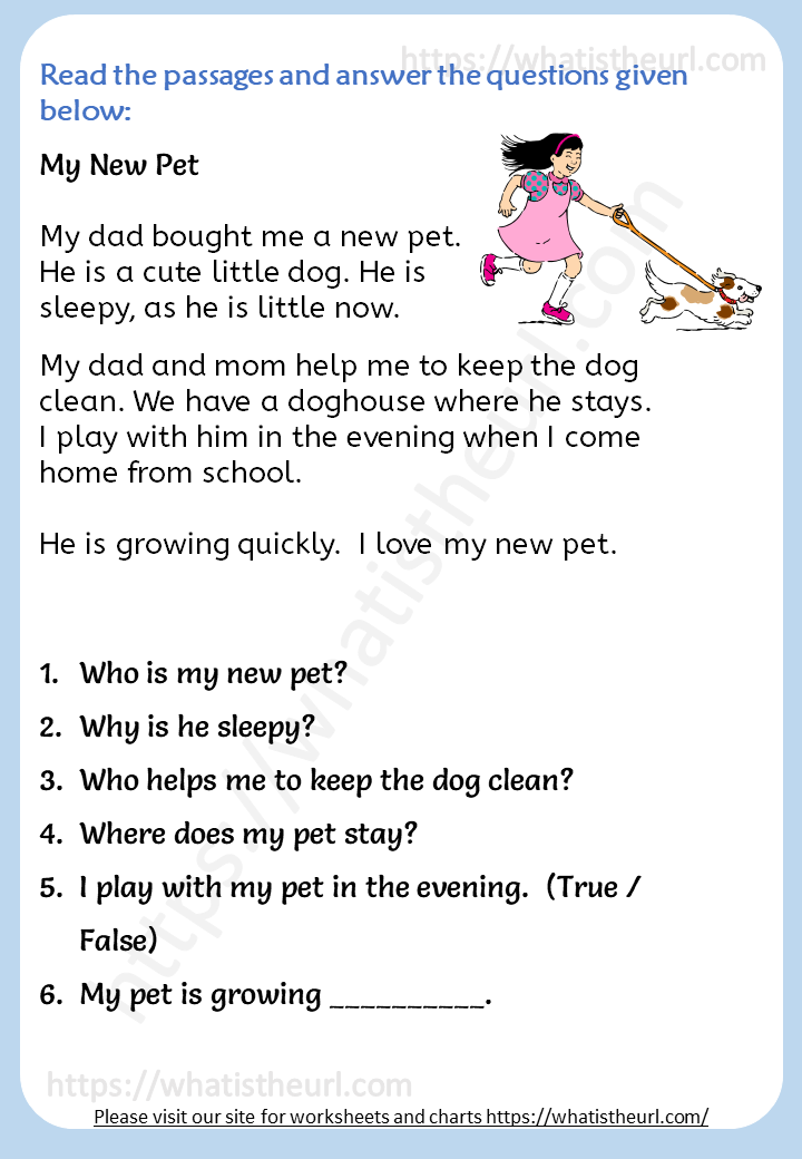 comprehension worksheet for 2nd graders
