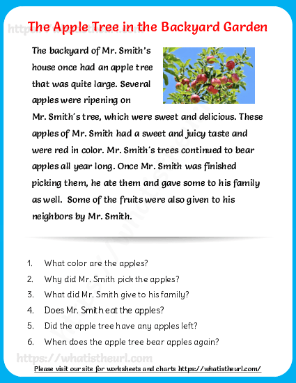 comprehension worksheet for grade 4