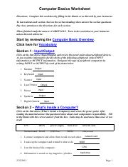 computer basics.pdf - Computer Basics Worksheet Directions ...