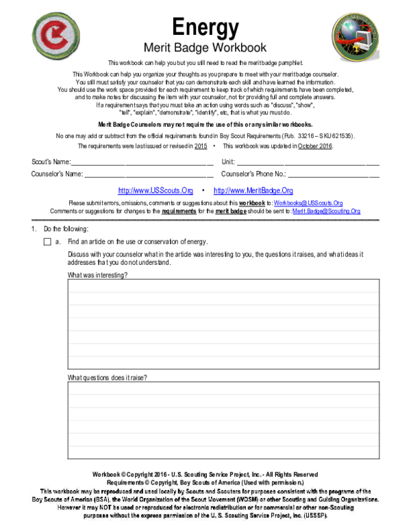 PDF) Energy Merit Badge Workbook | Peyton Lamb - Academia.edu