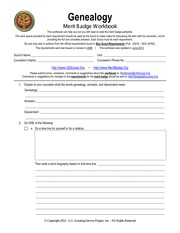 Genealogy - Genealogy Merit Badge Workbook This workbook can help ...
