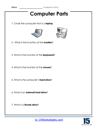 Computer Parts Worksheets - 15 Worksheets Library