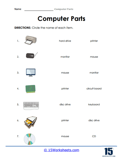 Computer Parts Worksheets - 15 Worksheets.com - Worksheets Library