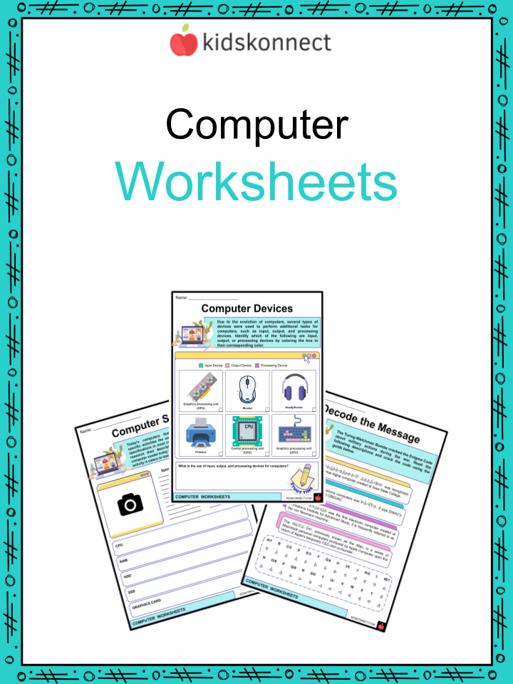 Computer Worksheets & Facts History, Development, Uses Worksheets