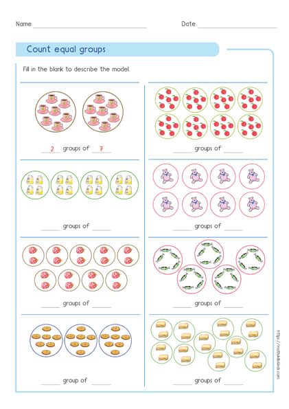 concept of multiplication worksheet