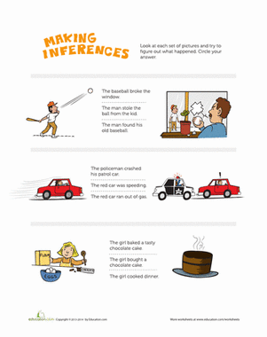 Drawing Conclusions Pictures | Worksheet 