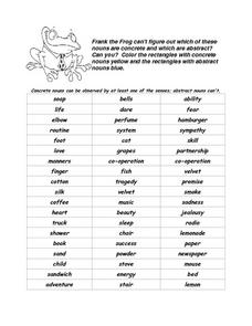 concrete nouns worksheet