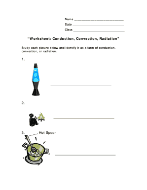 conduction radiation convection worksheet