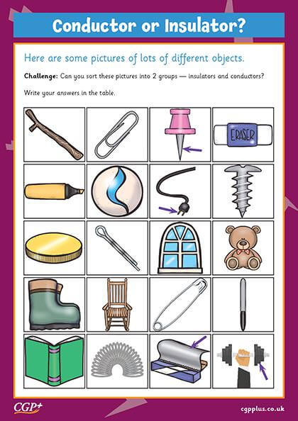 conductors and insulators worksheet answers