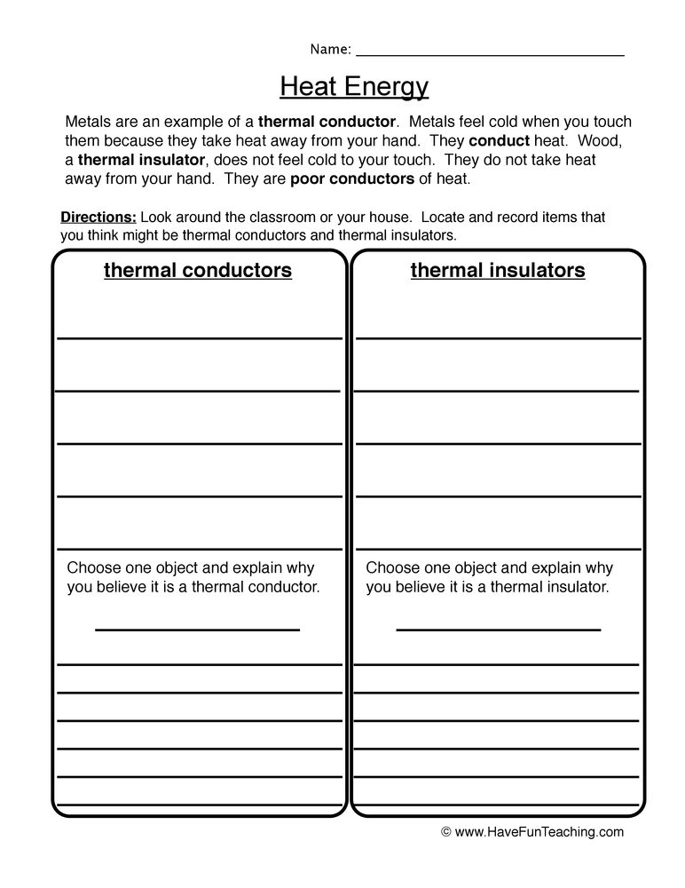 conductors and insulators worksheet answers