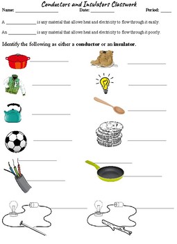 conductors and insulators worksheet answers