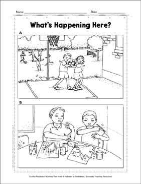 conflict resolution worksheet for kids
