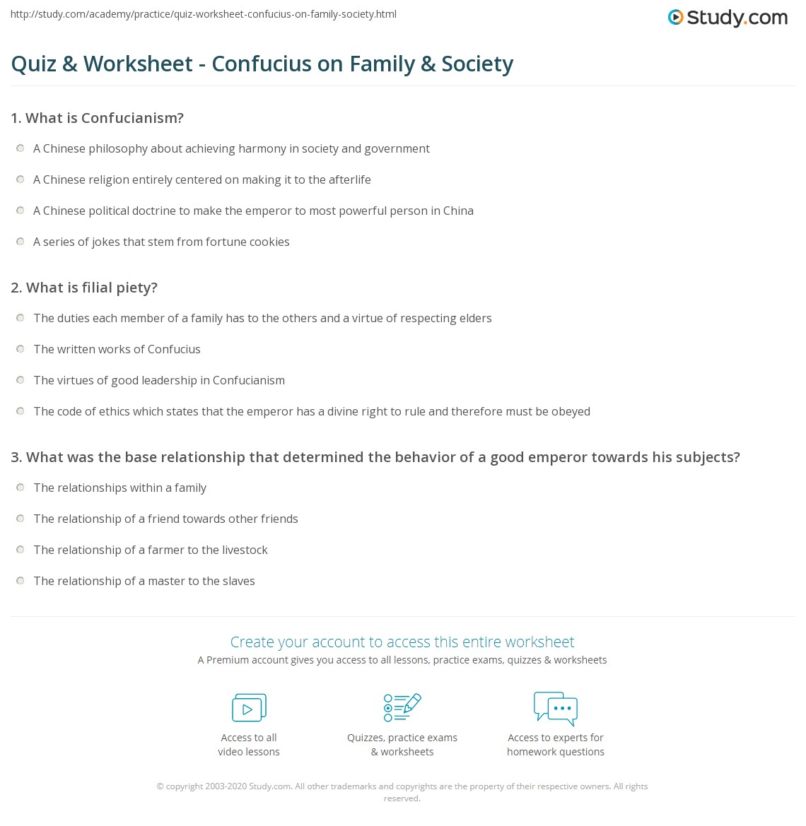 Comparing Legalism and Confucianism Worksheet | PDF