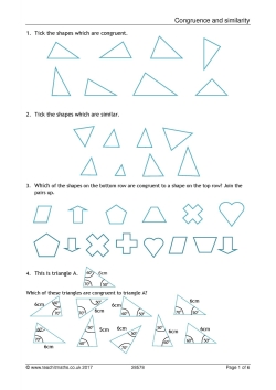 congruence and similarity worksheet