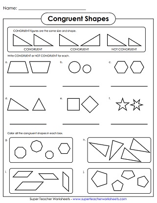 congruent and similar figures worksheet