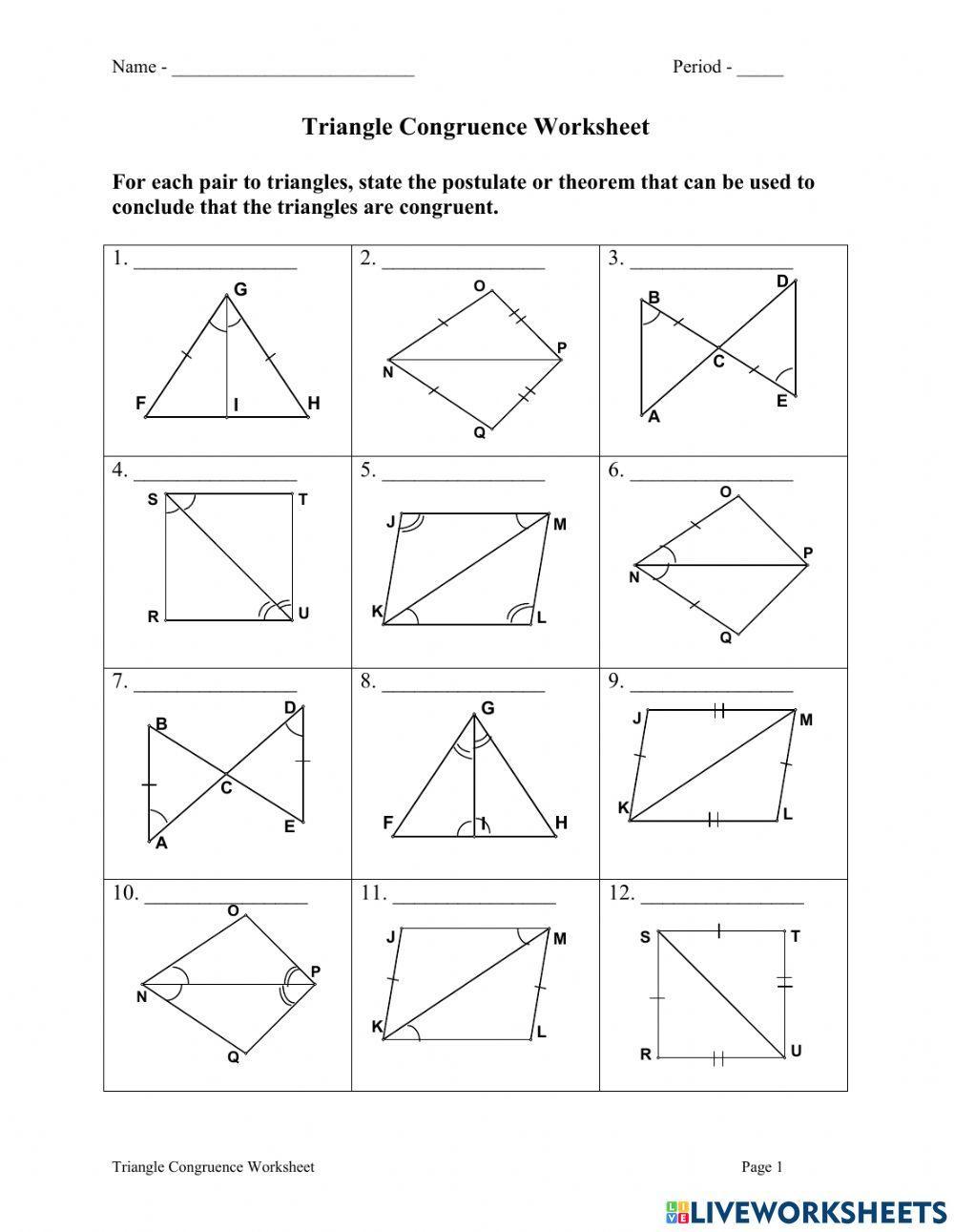 Congruence Of Triangles Worksheet Live Worksheets Worksheets Library congruence-of-triangles-worksheet-live-worksheets-worksheets-library