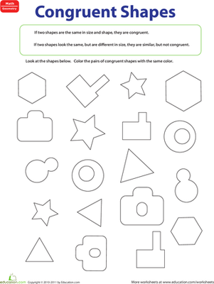 Congruent Figures | Worksheet 