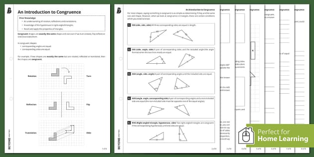? An Introduction to Congruence - Home Learning | KS3 Maths